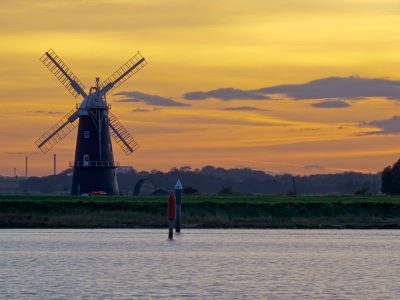 Berney Arms Windmill At Sunset - Norfolk