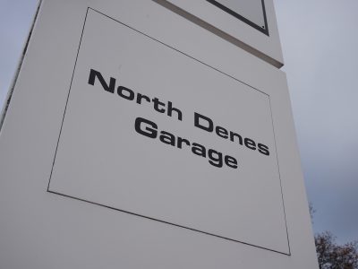 North Denes Garage Sign