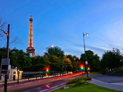 Paris Traffic Light Trail